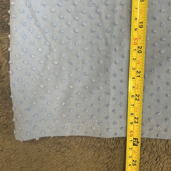 J Crew blue flutter sleeve top - Picture 6 of 12